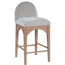  Color_Grey/ Natural -- Waldorf Grey Chenille Fabric Upholstered Counter Stool IMAGE 3