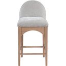  Color_Grey/ Natural -- Waldorf Grey Chenille Fabric Upholstered Counter Stool IMAGE 4