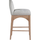  Color_Grey/ Natural -- Waldorf Grey Chenille Fabric Upholstered Counter Stool IMAGE 5