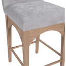  Color_Grey/ Natural -- Waldorf Grey Chenille Fabric Upholstered Counter Stool IMAGE 6