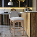  Color_Grey/ Natural -- Waldorf Grey Chenille Fabric Upholstered Counter Stool IMAGE 8