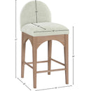  Color_Green/ Natural -- Waldorf Mint Chenille Fabric Upholstered Counter Stool IMAGE 10