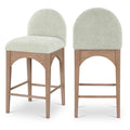  Color_Green/ Natural -- Waldorf Mint Chenille Fabric Upholstered Counter Stool IMAGE 1