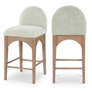 Color_Green/ Natural -- Waldorf Mint Chenille Fabric Upholstered Counter Stool IMAGE 1