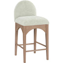  Color_Green/ Natural -- Waldorf Mint Chenille Fabric Upholstered Counter Stool IMAGE 3