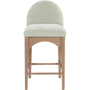 Meridian Waldorf Mint Chenille Fabric Stool IMAGE 4