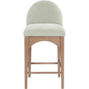  Color_Green/ Natural -- Waldorf Mint Chenille Fabric Upholstered Counter Stool IMAGE 4