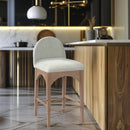  Color_Green/ Natural -- Waldorf Mint Chenille Fabric Upholstered Counter Stool IMAGE 8