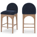  Color_Natural/ Navy -- Waldorf Navy Chenille Fabric Upholstered Counter Stool IMAGE 1