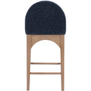 Meridian Waldorf Navy Chenille Fabric Stool IMAGE 2