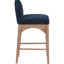  Color_Natural/ Navy -- Waldorf Navy Chenille Fabric Upholstered Counter Stool IMAGE 5