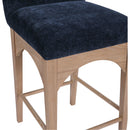  Color_Natural/ Navy -- Waldorf Navy Chenille Fabric Upholstered Counter Stool IMAGE 6