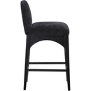  Color_Black -- Waldorf Black Chenille Fabric Upholstered Counter Stool IMAGE 5