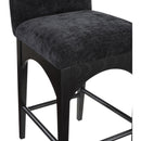  Color_Black -- Waldorf Black Chenille Fabric Upholstered Counter Stool IMAGE 6