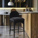  Color_Black -- Waldorf Black Chenille Fabric Upholstered Counter Stool IMAGE 8