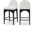  Color_Black/ Cream -- Waldorf Cream Chenille Fabric Upholstered Counter Stool IMAGE 1