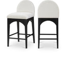  Color_Black/ Cream -- Waldorf Cream Chenille Fabric Upholstered Counter Stool IMAGE 1