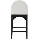 Meridian Waldorf Cream Chenille Fabric Stool IMAGE 2