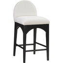  Color_Black/ Cream -- Waldorf Cream Chenille Fabric Upholstered Counter Stool IMAGE 3
