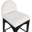  Color_Black/ Cream -- Waldorf Cream Chenille Fabric Upholstered Counter Stool IMAGE 7
