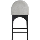  Color_Black/ Grey -- Waldorf Grey Chenille Fabric Upholstered Counter Stool IMAGE 2