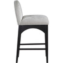  Color_Black/ Grey -- Waldorf Grey Chenille Fabric Upholstered Counter Stool IMAGE 5