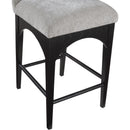  Color_Black/ Grey -- Waldorf Grey Chenille Fabric Upholstered Counter Stool IMAGE 6