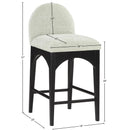  Color_Black/ Green -- Waldorf Mint Chenille Fabric Upholstered Counter Stool IMAGE 10