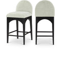  Color_Black/ Green -- Waldorf Mint Chenille Fabric Upholstered Counter Stool IMAGE 1