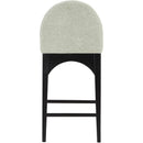  Color_Black/ Green -- Waldorf Mint Chenille Fabric Upholstered Counter Stool IMAGE 2