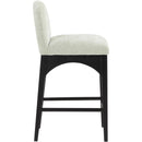  Color_Black/ Green -- Waldorf Mint Chenille Fabric Upholstered Counter Stool IMAGE 5
