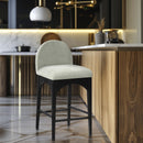  Color_Black/ Green -- Waldorf Mint Chenille Fabric Upholstered Counter Stool IMAGE 8