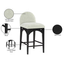  Color_Black/ Green -- Waldorf Mint Chenille Fabric Upholstered Counter Stool IMAGE 9