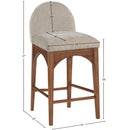 Color_Beige/ Walnut -- Meridian Waldorf Counter Height Stool IMAGE 10