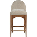  Color_Beige/ Walnut -- Meridian Waldorf Counter Height Stool IMAGE 4