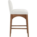  Color_Cream/ Walnut -- Waldorf Cream Chenille Fabric Upholstered Counter Stool IMAGE 5