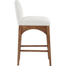 Meridian Waldorf Cream Chenille Fabric Stool IMAGE 5
