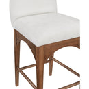 Color_Cream/ Walnut -- Waldorf Cream Chenille Fabric Upholstered Counter Stool IMAGE 6