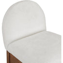  Color_Cream/ Walnut -- Waldorf Cream Chenille Fabric Upholstered Counter Stool IMAGE 7