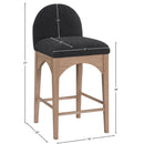  Color_Black/ Natural -- Meridian Waldorf Counter Height Stool IMAGE 10