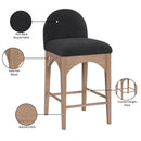  Color_Black/ Natural -- Meridian Waldorf Counter Height Stool IMAGE 9
