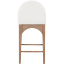  Color_Cream/ Natural -- Waldorf Cream Boucle Fabric Upholstered Counter Stool IMAGE 2