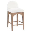 Color_Cream/ Natural -- Waldorf Cream Boucle Fabric Upholstered Counter Stool IMAGE 3