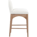 Meridian Waldorf Cream Boucle Fabric Stool IMAGE 5