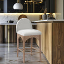 Meridian Waldorf Cream Boucle Fabric Stool IMAGE 8