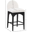  Color_Black/ Cream -- Waldorf Cream Boucle Fabric Upholstered Counter Stool IMAGE 10