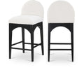  Color_Black/ Cream -- Waldorf Cream Boucle Fabric Upholstered Counter Stool IMAGE 1