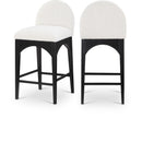  Color_Black/ Cream -- Waldorf Cream Boucle Fabric Upholstered Counter Stool IMAGE 1