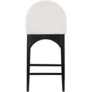  Color_Black/ Cream -- Waldorf Cream Boucle Fabric Upholstered Counter Stool IMAGE 2