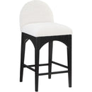  Color_Black/ Cream -- Waldorf Cream Boucle Fabric Upholstered Counter Stool IMAGE 3